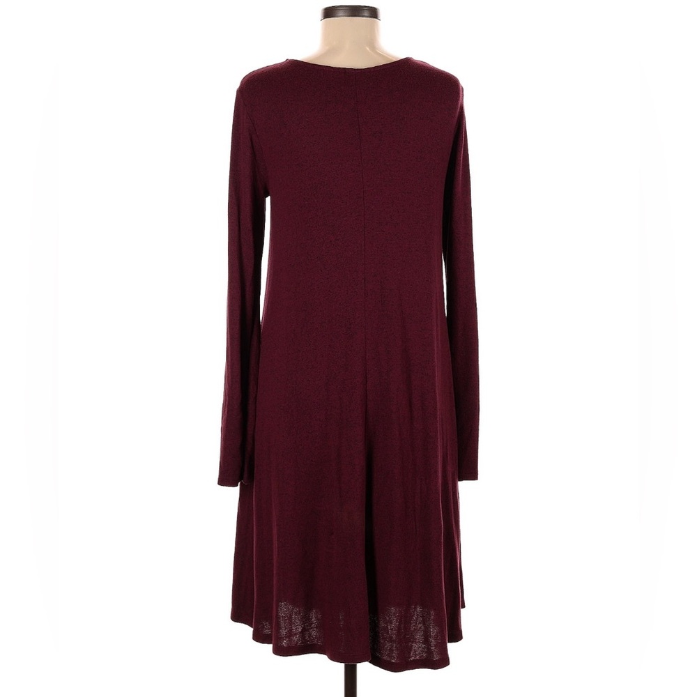 Old Navy | Rich Burgundy Red Long Sleeve Crew Neck Midi Dress Size Medium Tall - Picture 5 of 11